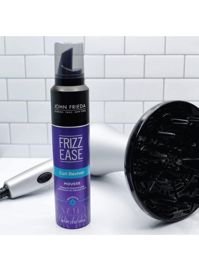 John Frieda Frizz Ease Dream Curls Curl Reviver Mousse - Alcohol-Free Styling Formula for Defined & Bouncy Curls - 7.2 oz - Image 4